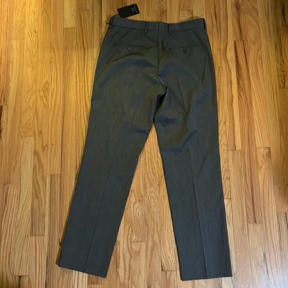 NWT - JB Britches Wool Blend Dress Pants Mens Grey Straight Slacks - Picture 15 of 16